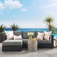 Modway Tahoe Outdoor Patio Powder-Coated Aluminum 2-Piece Left-Facing Chaise Sectional Sofa Set FredCo