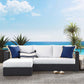 Modway Tahoe Outdoor Patio Powder-Coated Aluminum 2-Piece Left-Facing Chaise Sectional Sofa Set FredCo