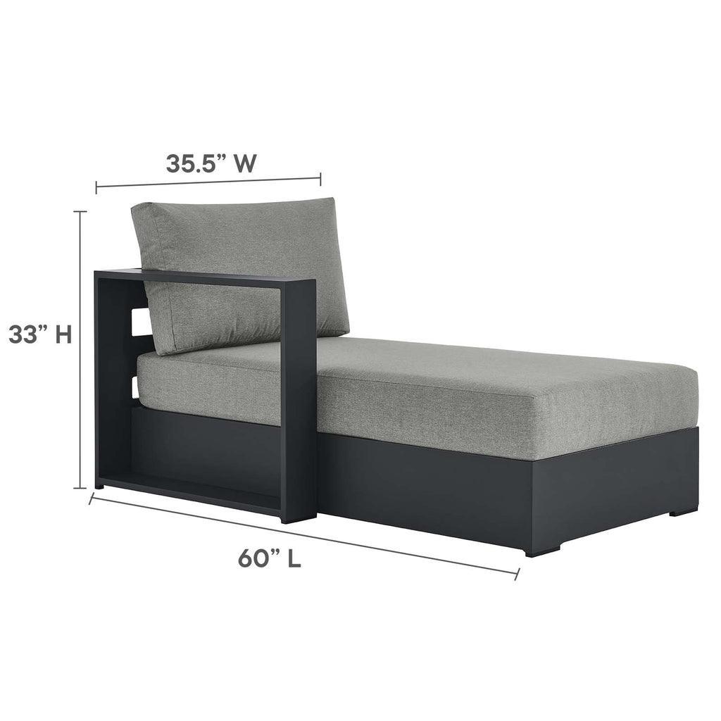 Modway Tahoe Outdoor Patio Powder-Coated Aluminum 2-Piece Left-Facing Chaise Sectional Sofa Set FredCo