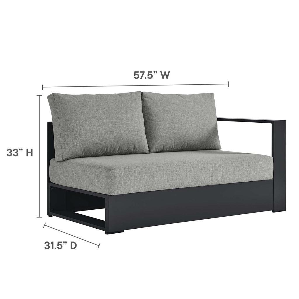 Modway Tahoe Outdoor Patio Powder-Coated Aluminum 2-Piece Left-Facing Chaise Sectional Sofa Set FredCo