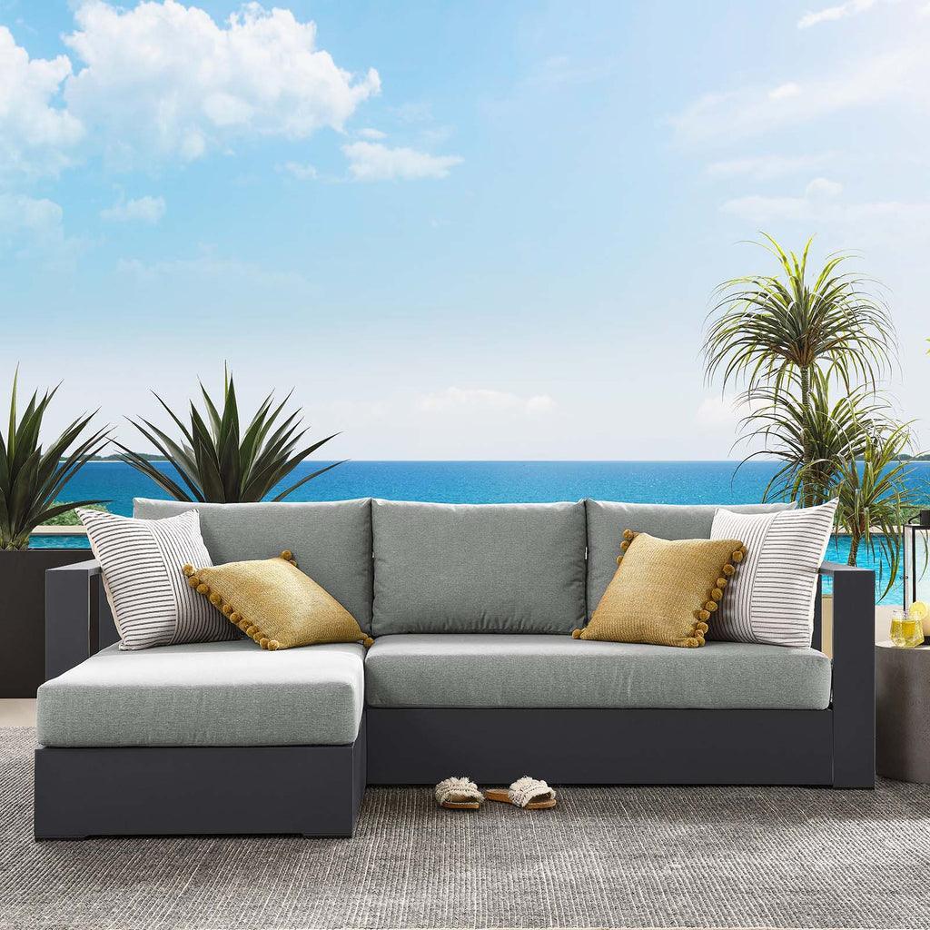 Modway Tahoe Outdoor Patio Powder-Coated Aluminum 2-Piece Left-Facing Chaise Sectional Sofa Set FredCo