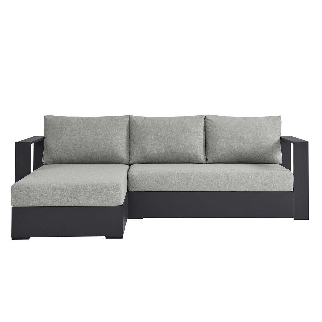 Modway Tahoe Outdoor Patio Powder-Coated Aluminum 2-Piece Left-Facing Chaise Sectional Sofa Set FredCo