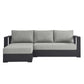 Modway Tahoe Outdoor Patio Powder-Coated Aluminum 2-Piece Left-Facing Chaise Sectional Sofa Set FredCo