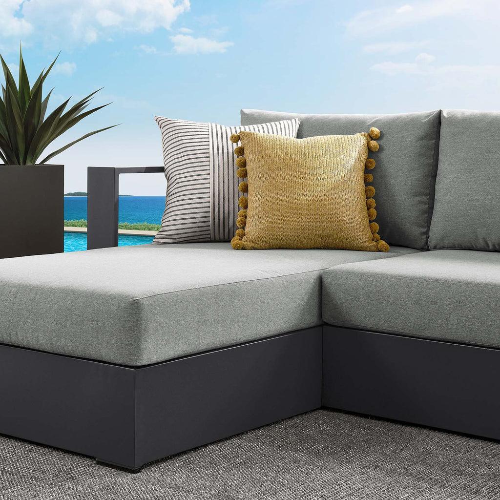 Modway Tahoe Outdoor Patio Powder-Coated Aluminum 2-Piece Left-Facing Chaise Sectional Sofa Set FredCo