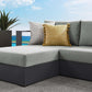 Modway Tahoe Outdoor Patio Powder-Coated Aluminum 2-Piece Left-Facing Chaise Sectional Sofa Set FredCo