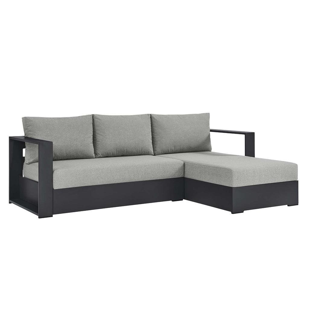 Modway Tahoe Outdoor Patio Powder-Coated Aluminum 2-Piece Right-Facing Chaise Sectional Sofa Set FredCo