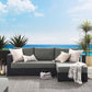 Modway Tahoe Outdoor Patio Powder-Coated Aluminum 2-Piece Right-Facing Chaise Sectional Sofa Set FredCo