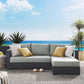 Modway Tahoe Outdoor Patio Powder-Coated Aluminum 2-Piece Right-Facing Chaise Sectional Sofa Set FredCo