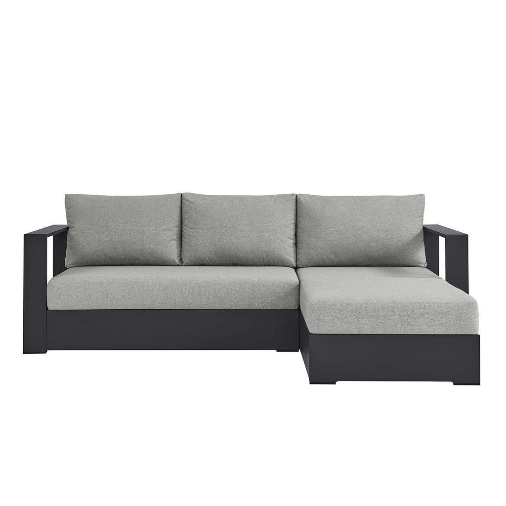 Modway Tahoe Outdoor Patio Powder-Coated Aluminum 2-Piece Right-Facing Chaise Sectional Sofa Set FredCo