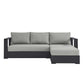 Modway Tahoe Outdoor Patio Powder-Coated Aluminum 2-Piece Right-Facing Chaise Sectional Sofa Set FredCo