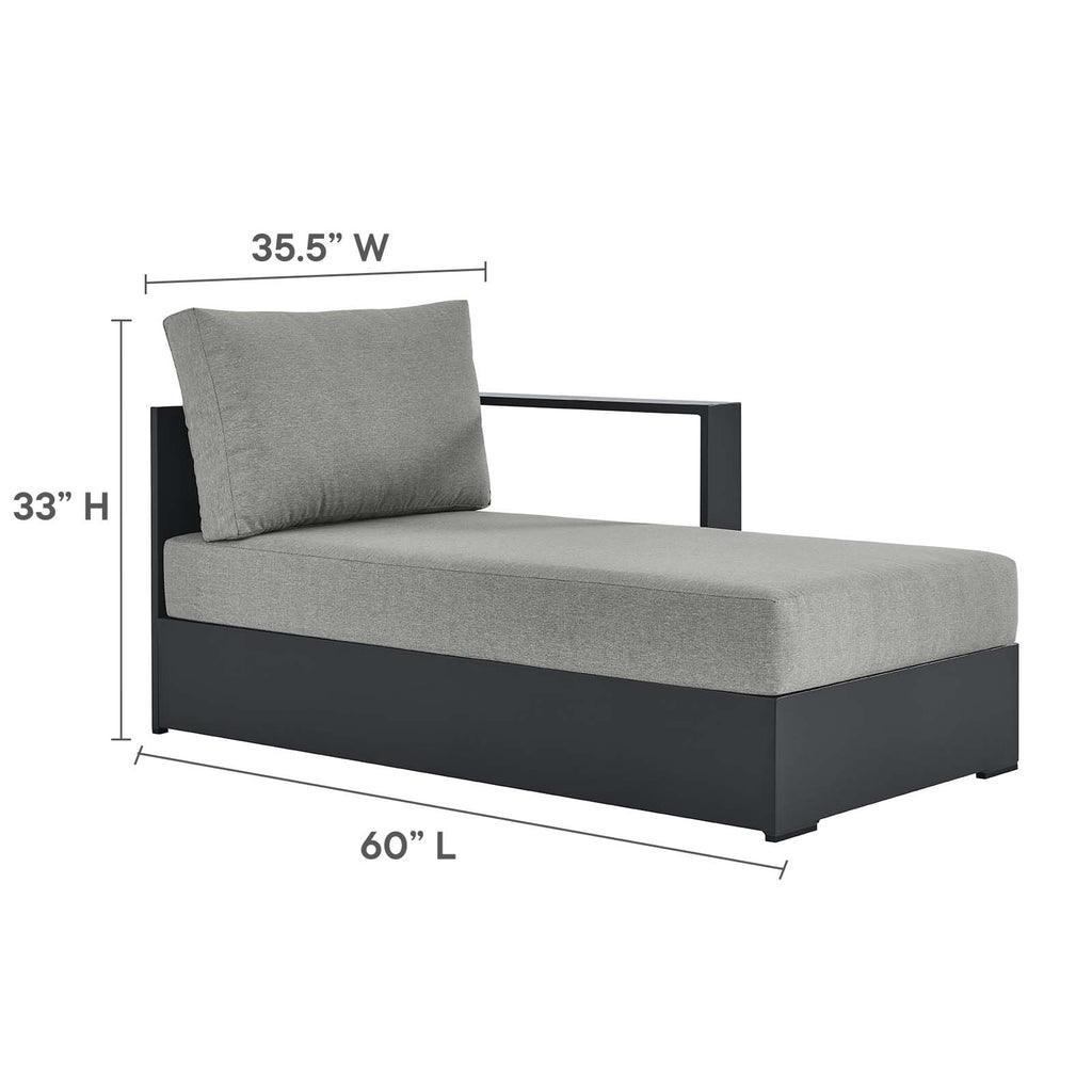 Modway Tahoe Outdoor Patio Powder-Coated Aluminum 2-Piece Right-Facing Chaise Sectional Sofa Set FredCo