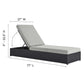 Modway Tahoe Outdoor Patio Powder-Coated Aluminum 3-Piece Chaise Lounge Set FredCo