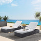 Modway Tahoe Outdoor Patio Powder-Coated Aluminum 3-Piece Chaise Lounge Set FredCo