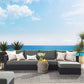 Modway Tahoe Outdoor Patio Powder-Coated Aluminum 3-Piece Right-Facing Chaise Sectional Sofa Set FredCo
