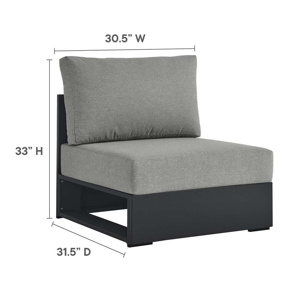 Modway Tahoe Outdoor Patio Powder-Coated Aluminum 3-Piece Right-Facing Chaise Sectional Sofa Set FredCo