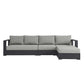 Modway Tahoe Outdoor Patio Powder-Coated Aluminum 3-Piece Right-Facing Chaise Sectional Sofa Set FredCo