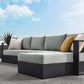 Modway Tahoe Outdoor Patio Powder-Coated Aluminum 3-Piece Right-Facing Chaise Sectional Sofa Set FredCo