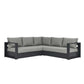 Modway Tahoe Outdoor Patio Powder-Coated Aluminum 3-Piece Sectional Sofa Set FredCo