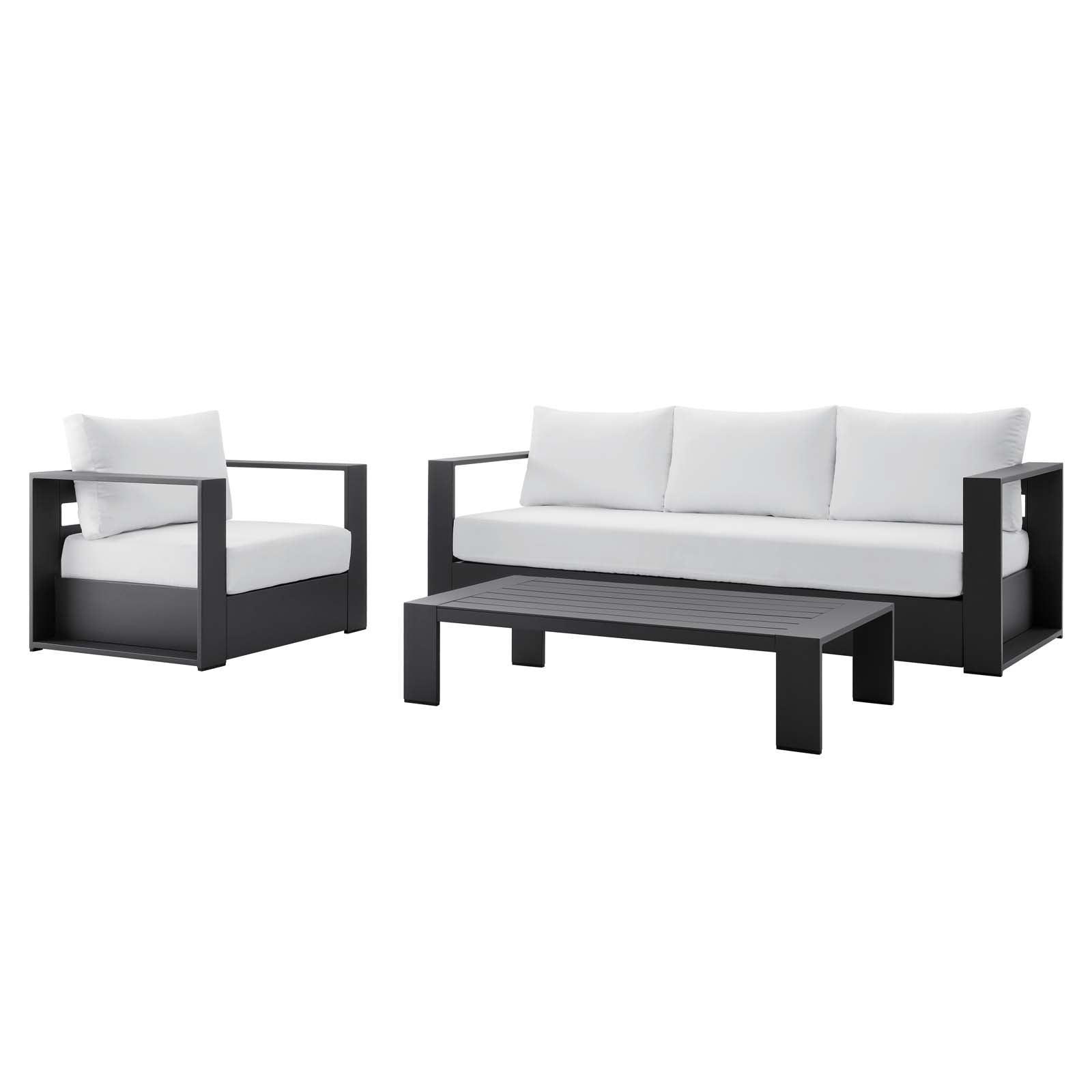 Modway Tahoe Outdoor Patio Powder-Coated Aluminum 3-Piece Set FredCo