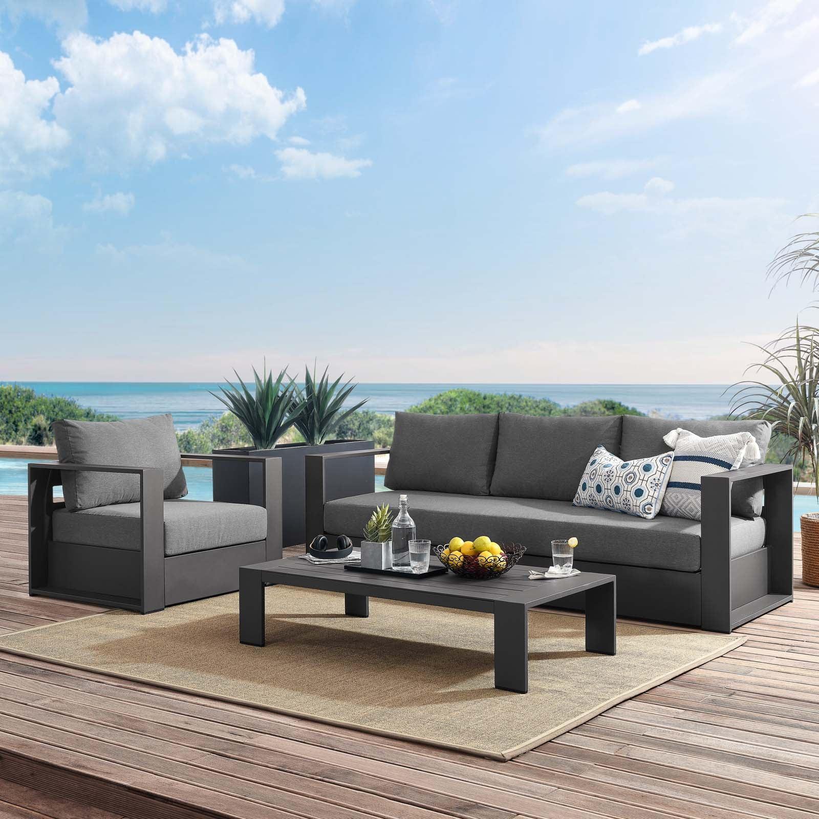 Modway Tahoe Outdoor Patio Powder-Coated Aluminum 3-Piece Set FredCo