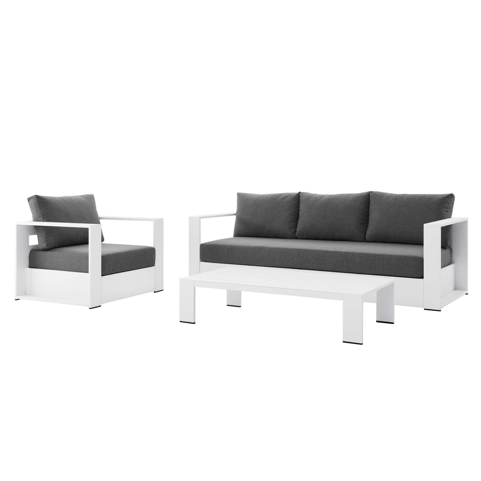 Modway Tahoe Outdoor Patio Powder-Coated Aluminum 3-Piece Set FredCo