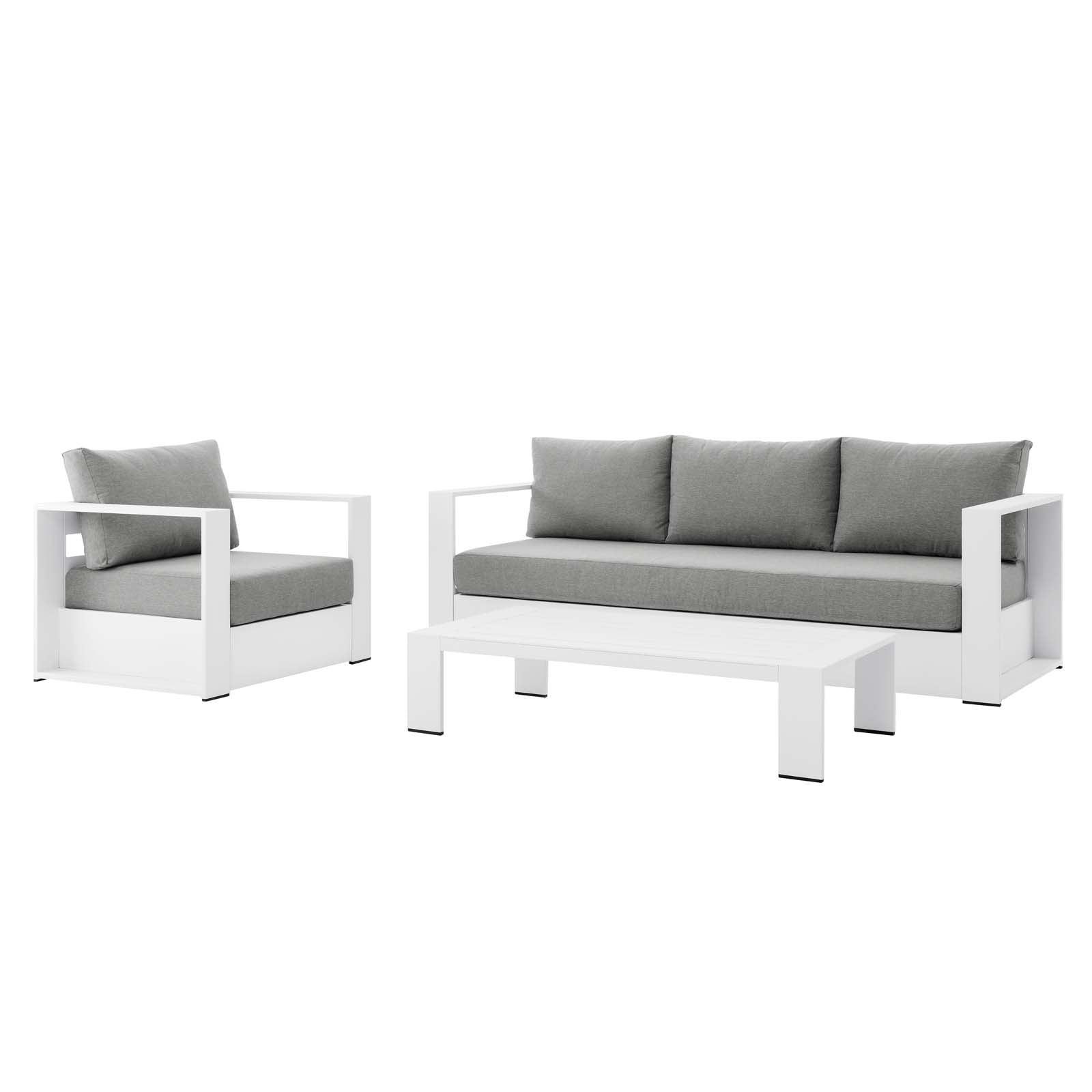 Modway Tahoe Outdoor Patio Powder-Coated Aluminum 3-Piece Set FredCo