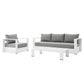 Modway Tahoe Outdoor Patio Powder-Coated Aluminum 3-Piece Set FredCo