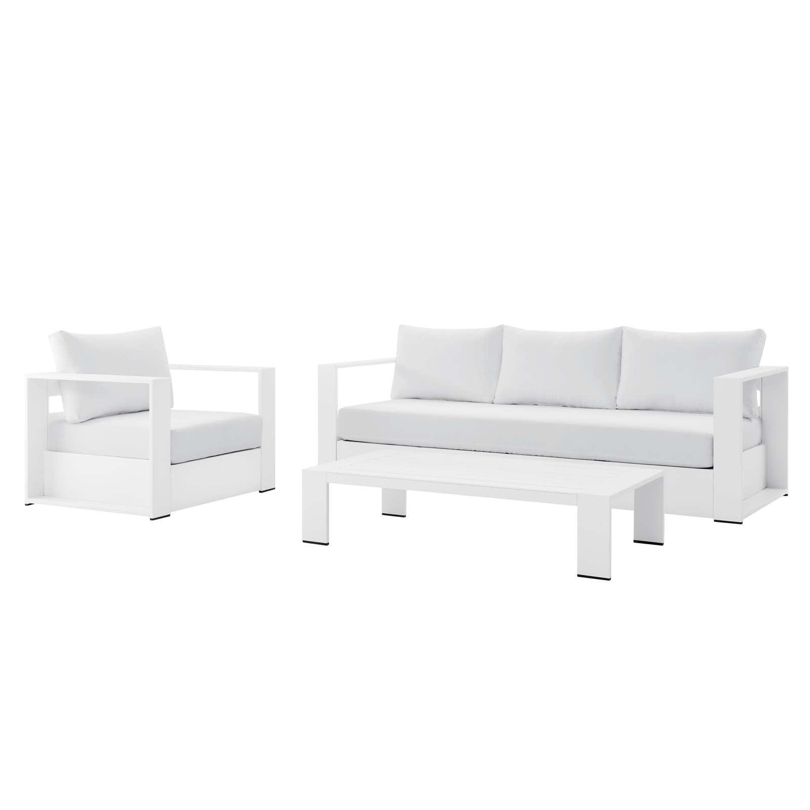 Modway Tahoe Outdoor Patio Powder-Coated Aluminum 3-Piece Set FredCo