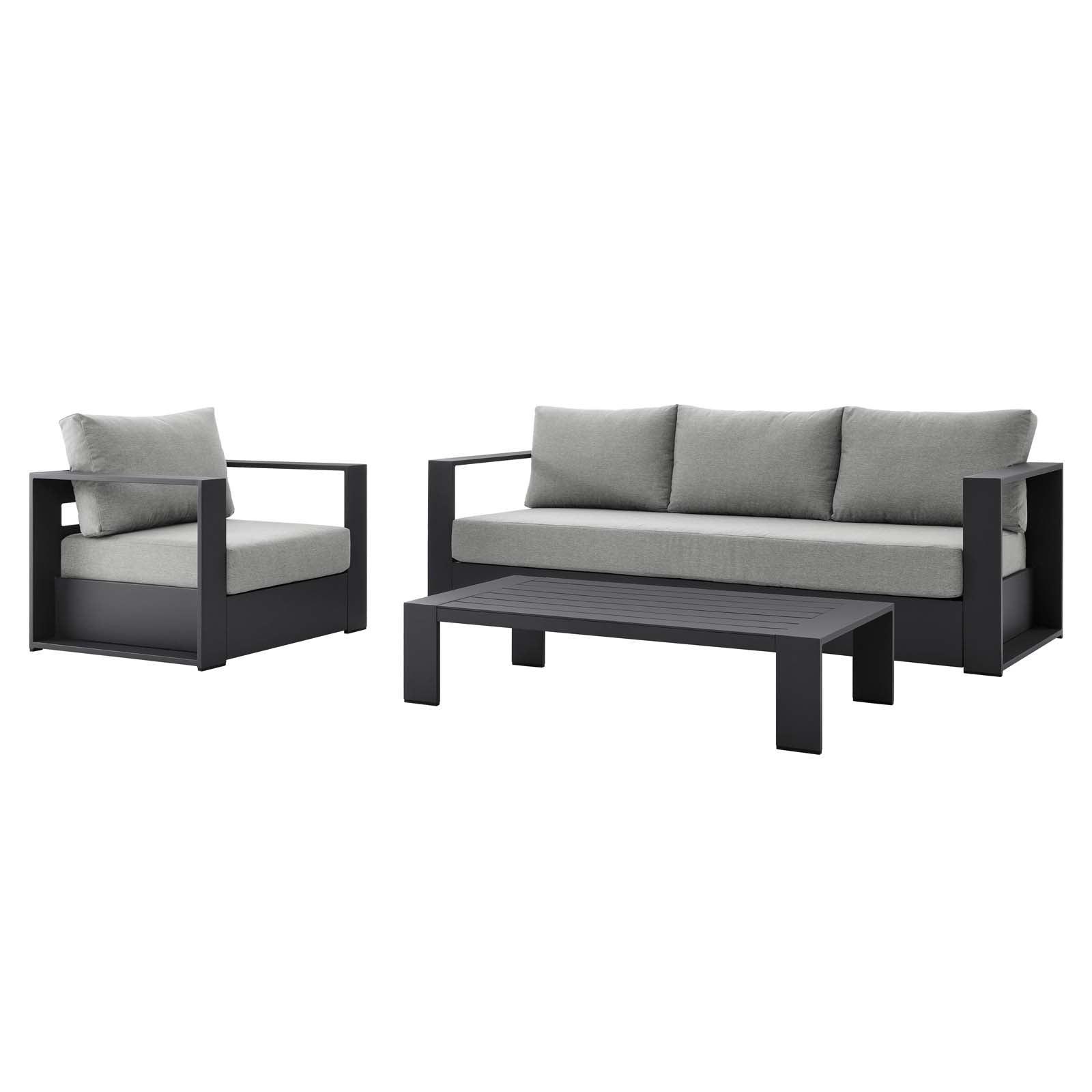 Modway Tahoe Outdoor Patio Powder-Coated Aluminum 3-Piece Set FredCo