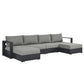 Modway Tahoe Outdoor Patio Powder-Coated Aluminum 4-Piece Sectional Sofa Set FredCo