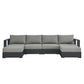 Modway Tahoe Outdoor Patio Powder-Coated Aluminum 4-Piece Sectional Sofa Set FredCo