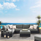Modway Tahoe Outdoor Patio Powder-Coated Aluminum 5-Piece Sectional Sofa Set FredCo