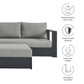 Modway Tahoe Outdoor Patio Powder-Coated Aluminum 5-Piece Sectional Sofa Set FredCo