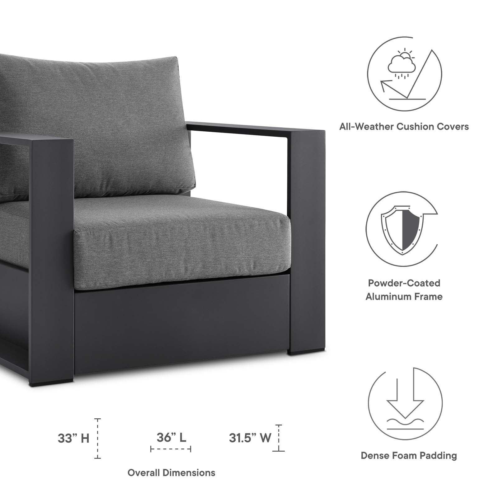 Modway Tahoe Outdoor Patio Powder-Coated Aluminum Armchair FredCo