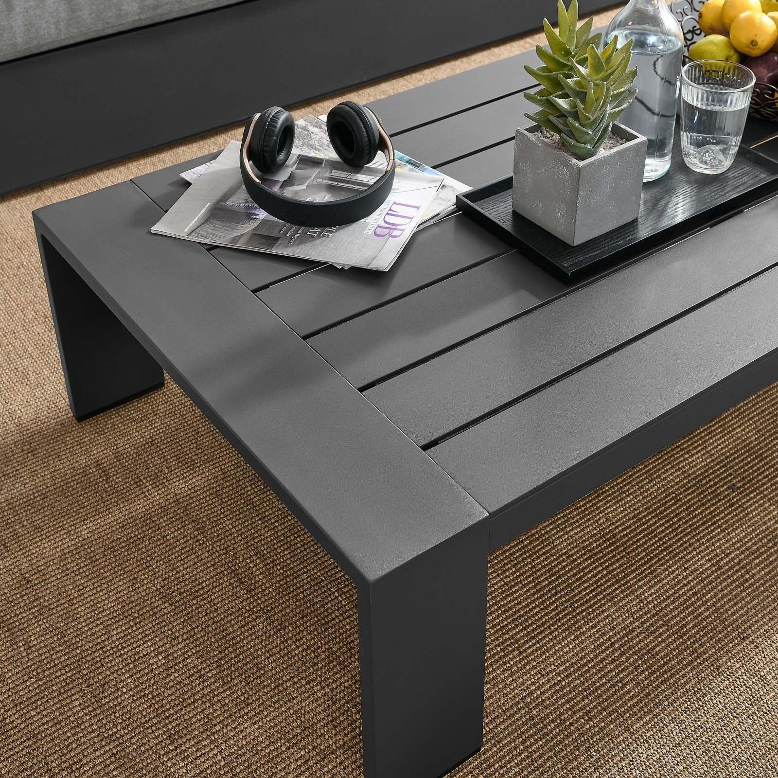 Modway Tahoe Outdoor Patio Powder-Coated Aluminum Coffee Table FredCo