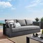 Modway Tahoe Outdoor Patio Powder-Coated Aluminum Sofa FredCo