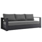 Modway Tahoe Outdoor Patio Powder-Coated Aluminum Sofa FredCo