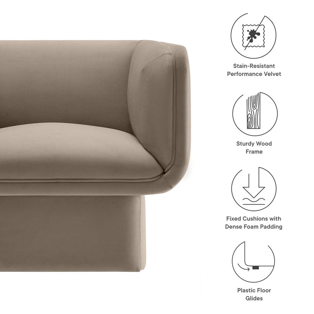 Modway Tate Performance Velvet Accent Chair FredCo