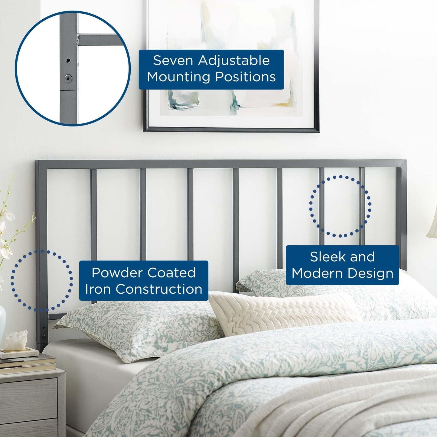 Modway Tatum Full Metal Headboard FredCo