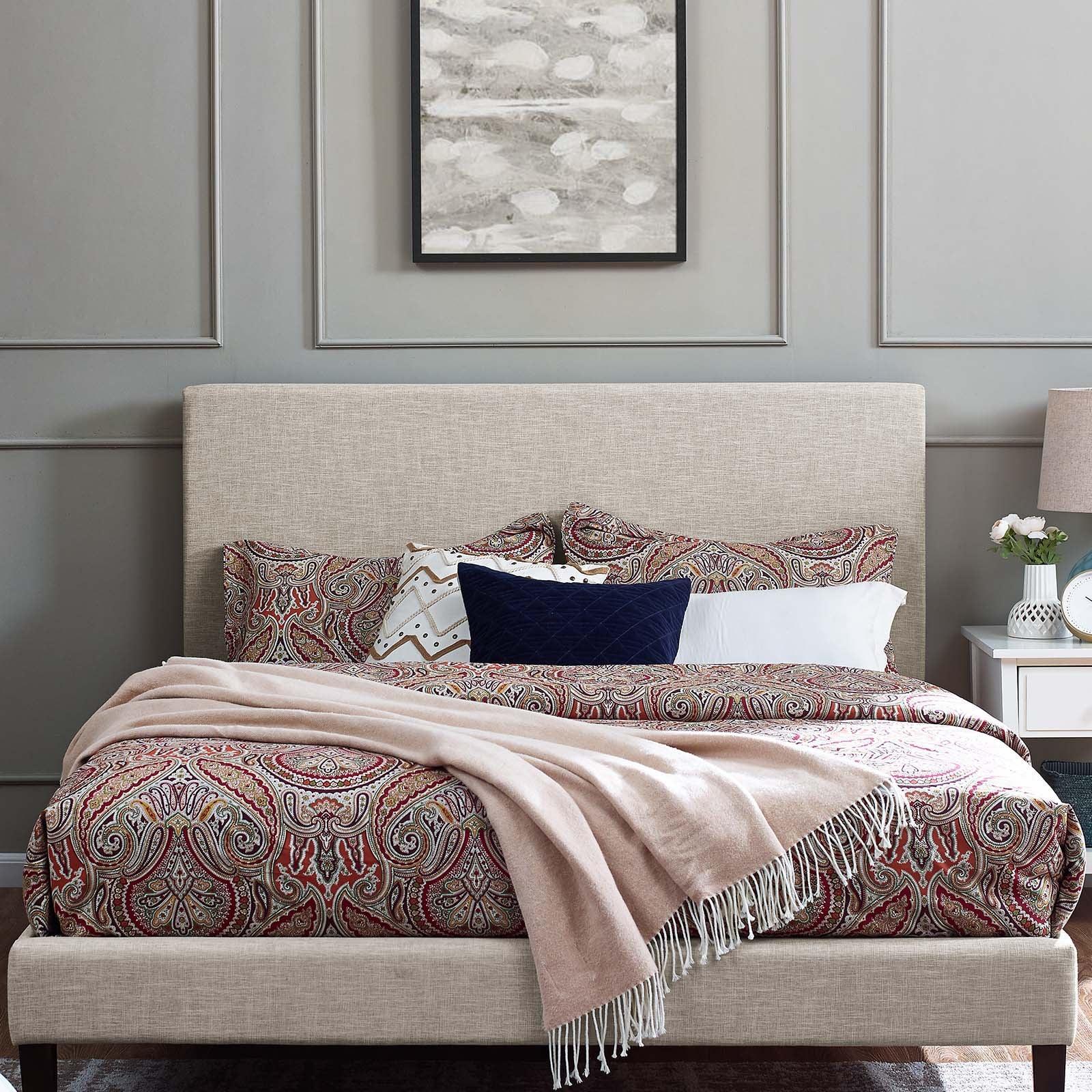 Modway Taylor King and California King Upholstered Linen Fabric Headboard FredCo