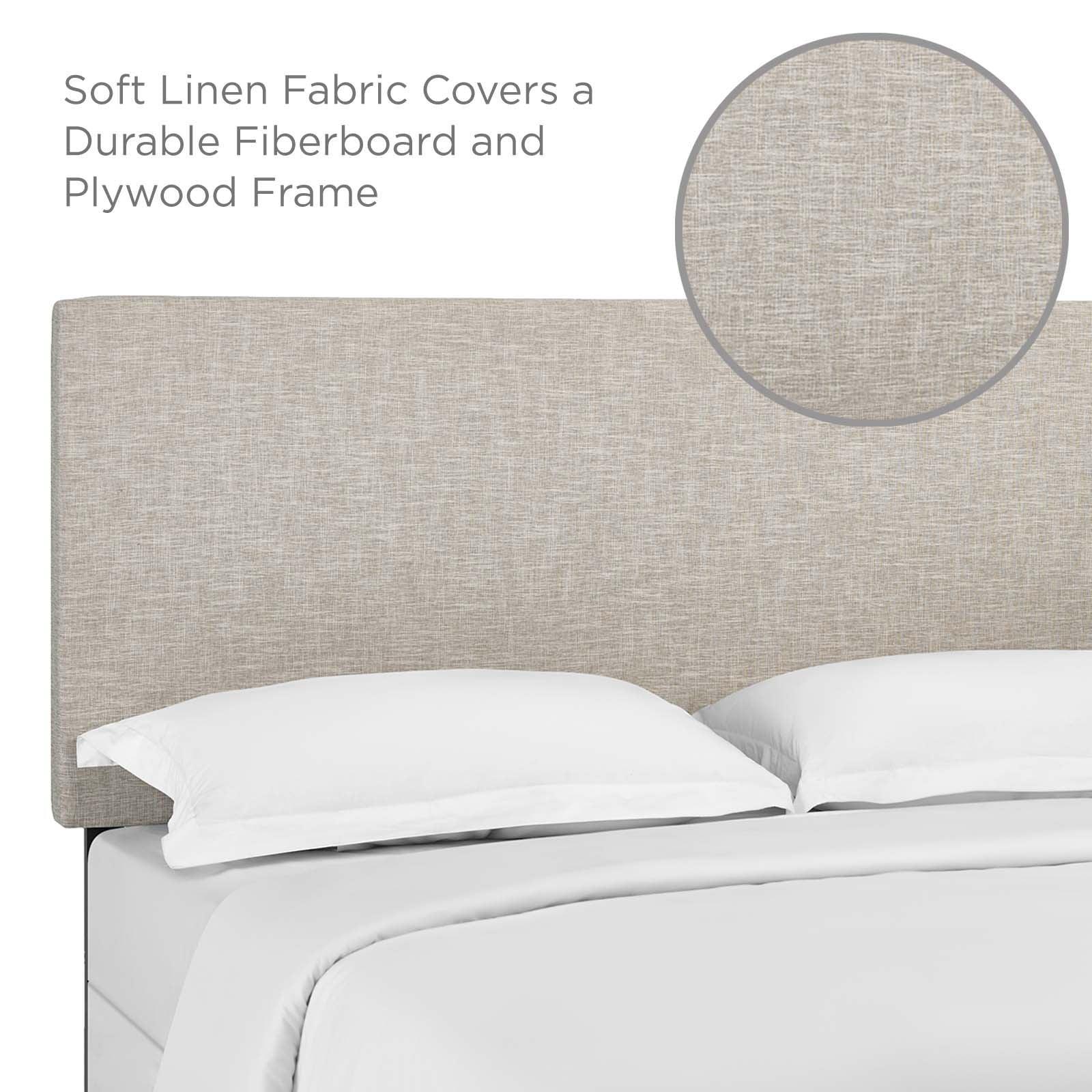 Modway Taylor King and California King Upholstered Linen Fabric Headboard FredCo