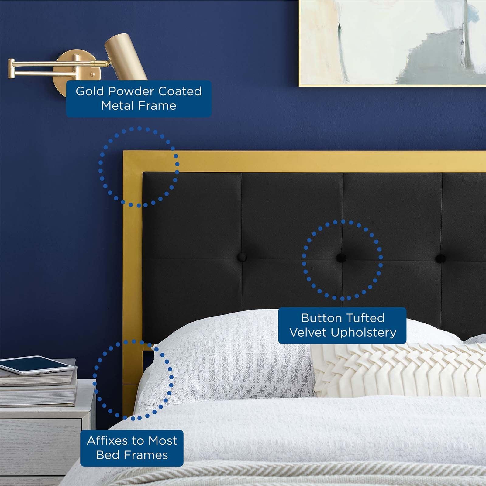 Modway Teagan Tufted Full Performance Velvet Headboard FredCo