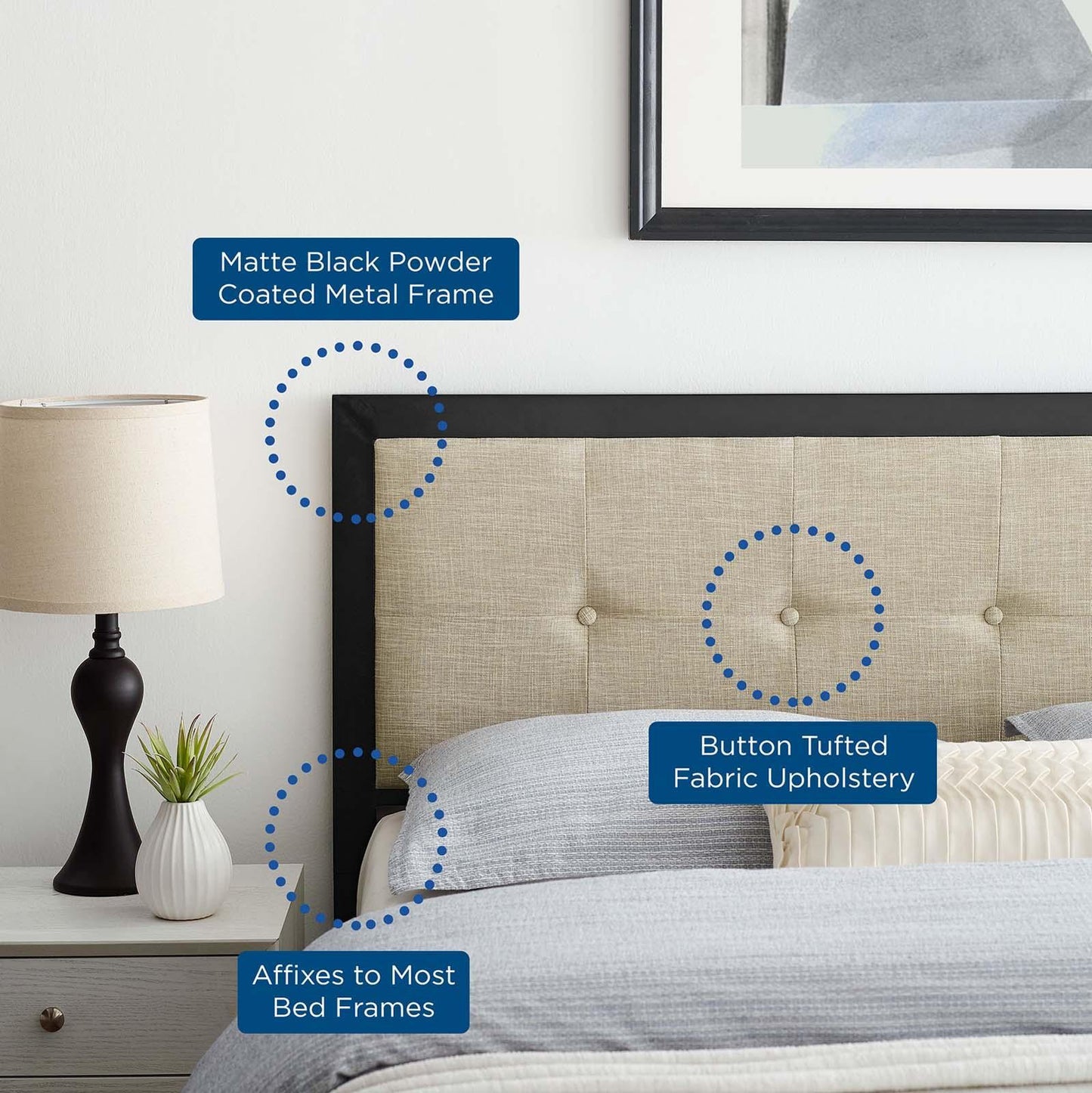 Modway Teagan Tufted King Headboard FredCo