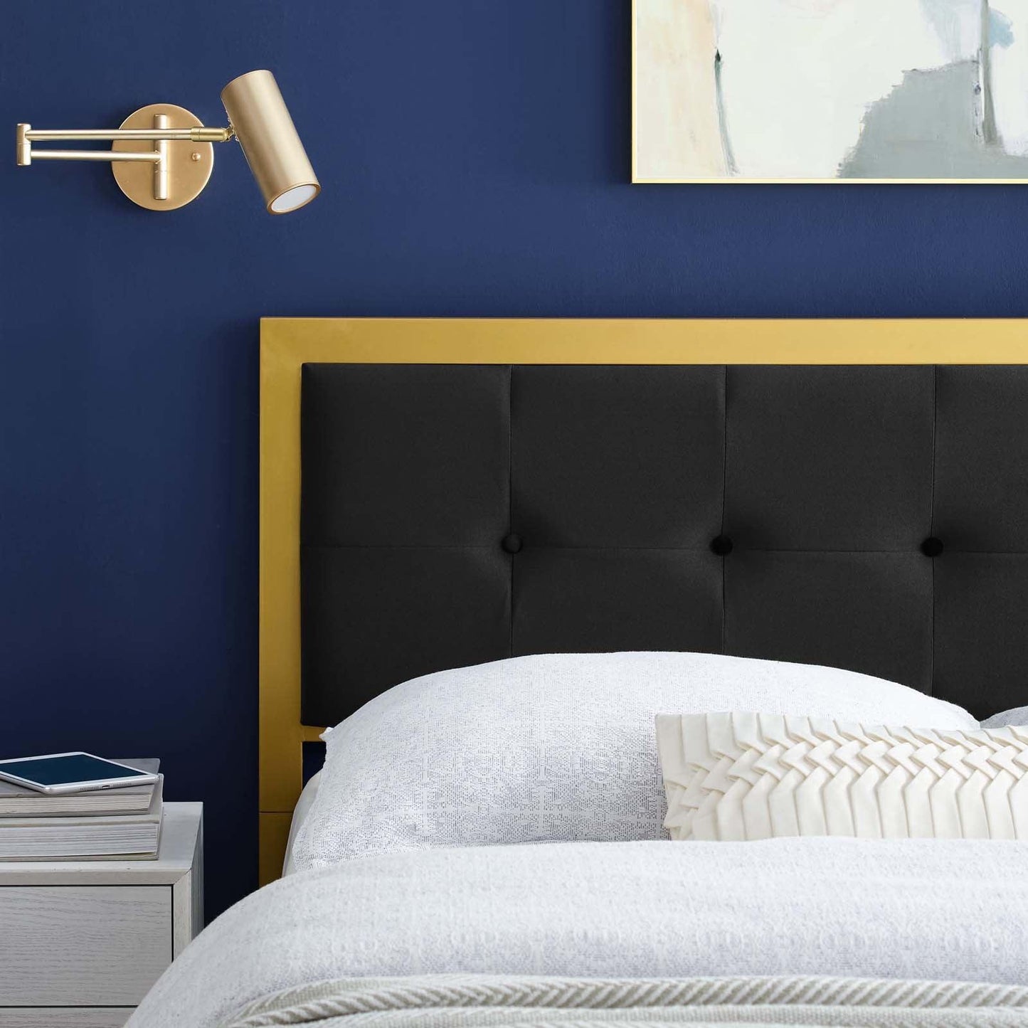 Modway Teagan Tufted Twin Performance Velvet Headboard FredCo