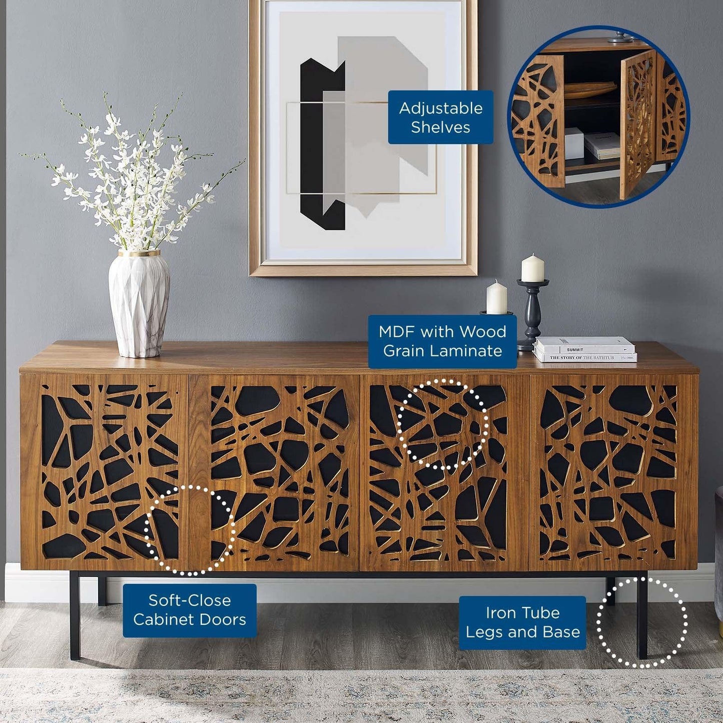 Modway Telluride 73" TV Stand FredCo