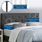 Modway Terisa King Upholstered Fabric Headboard FredCo
