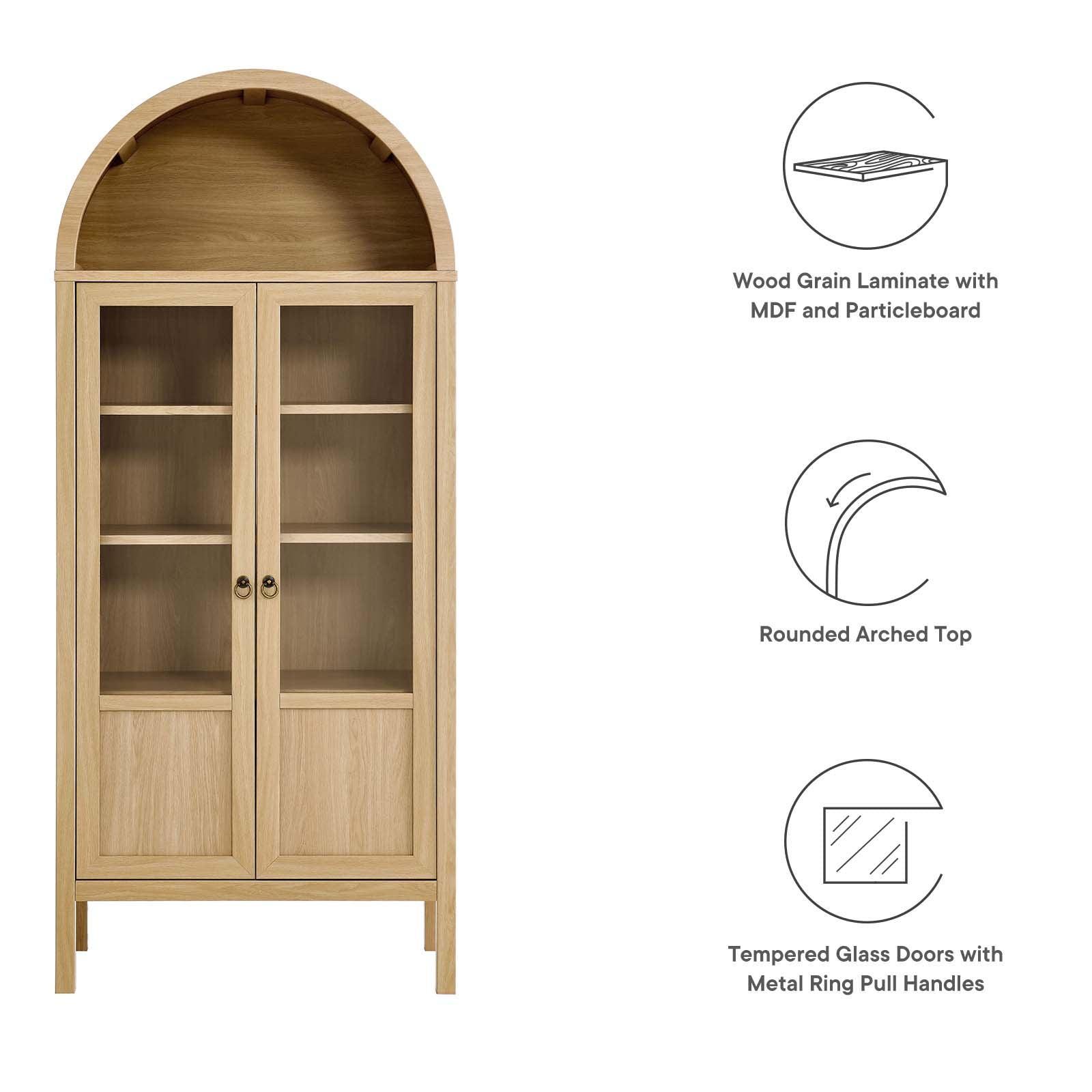 Modway Tessa Tall Storage Display Cabinet FredCo