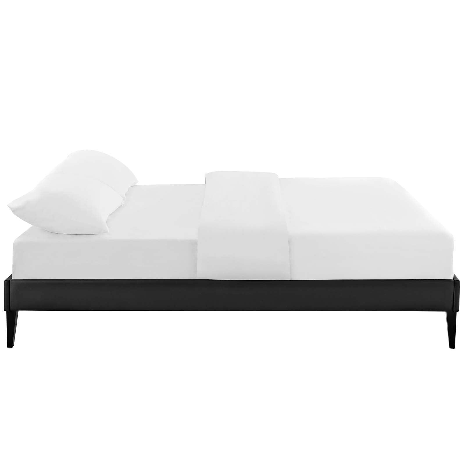 Modway Tessie Full Vinyl Bed Frame with Squared Tapered Legs FredCo