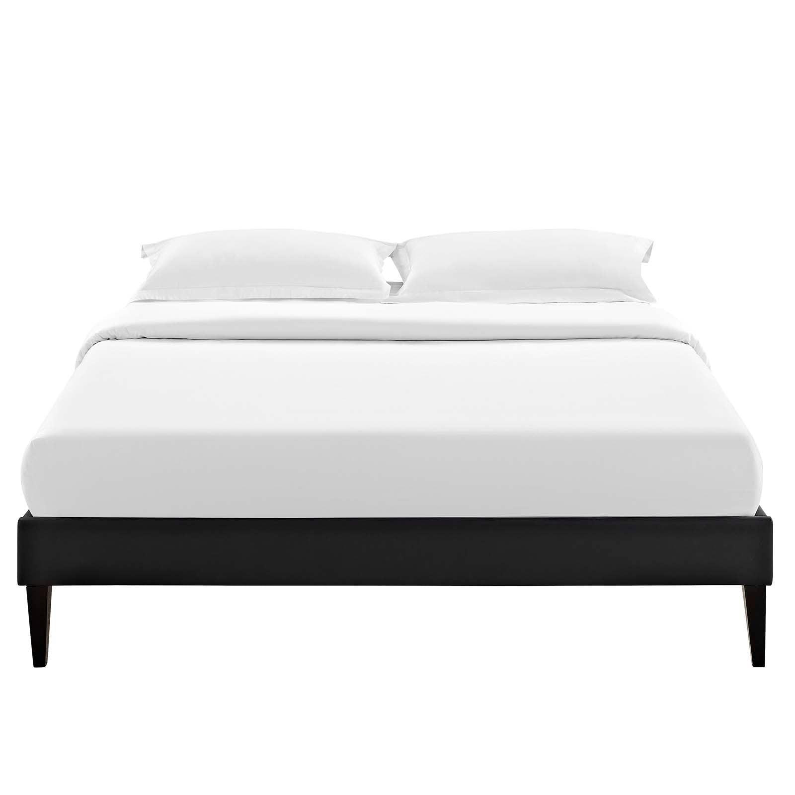 Modway Tessie Full Vinyl Bed Frame with Squared Tapered Legs FredCo