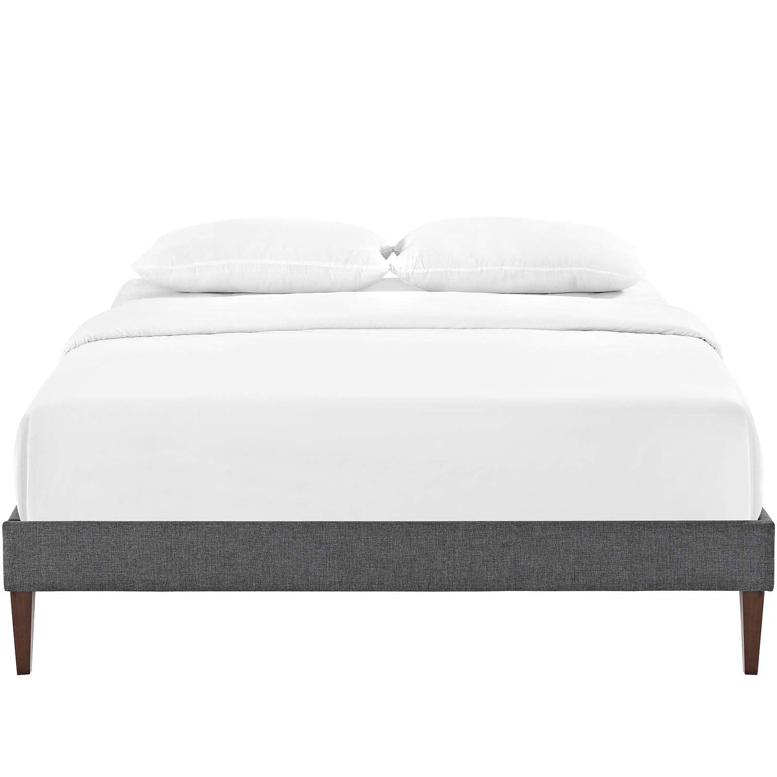 Modway Tessie King Fabric Bed Frame with Squared Tapered Legs FredCo